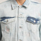 DAMIEN-MEN LIGHT BLUE CLASSIC TRUCKER JACKET