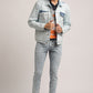 DAMIEN-MEN LIGHT BLUE CLASSIC TRUCKER JACKET