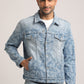 DAMON-MEN LIGHT BLUE CLASSIC TRUCKER JACKET