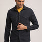 DELANEY-MEN DARK BLUE SLIM FIT SHIRT