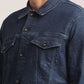 DERRICK-MEN DARK BLUE CLASSIC TRUCKER JACKET