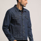 DERRICK-MEN DARK BLUE CLASSIC TRUCKER JACKET