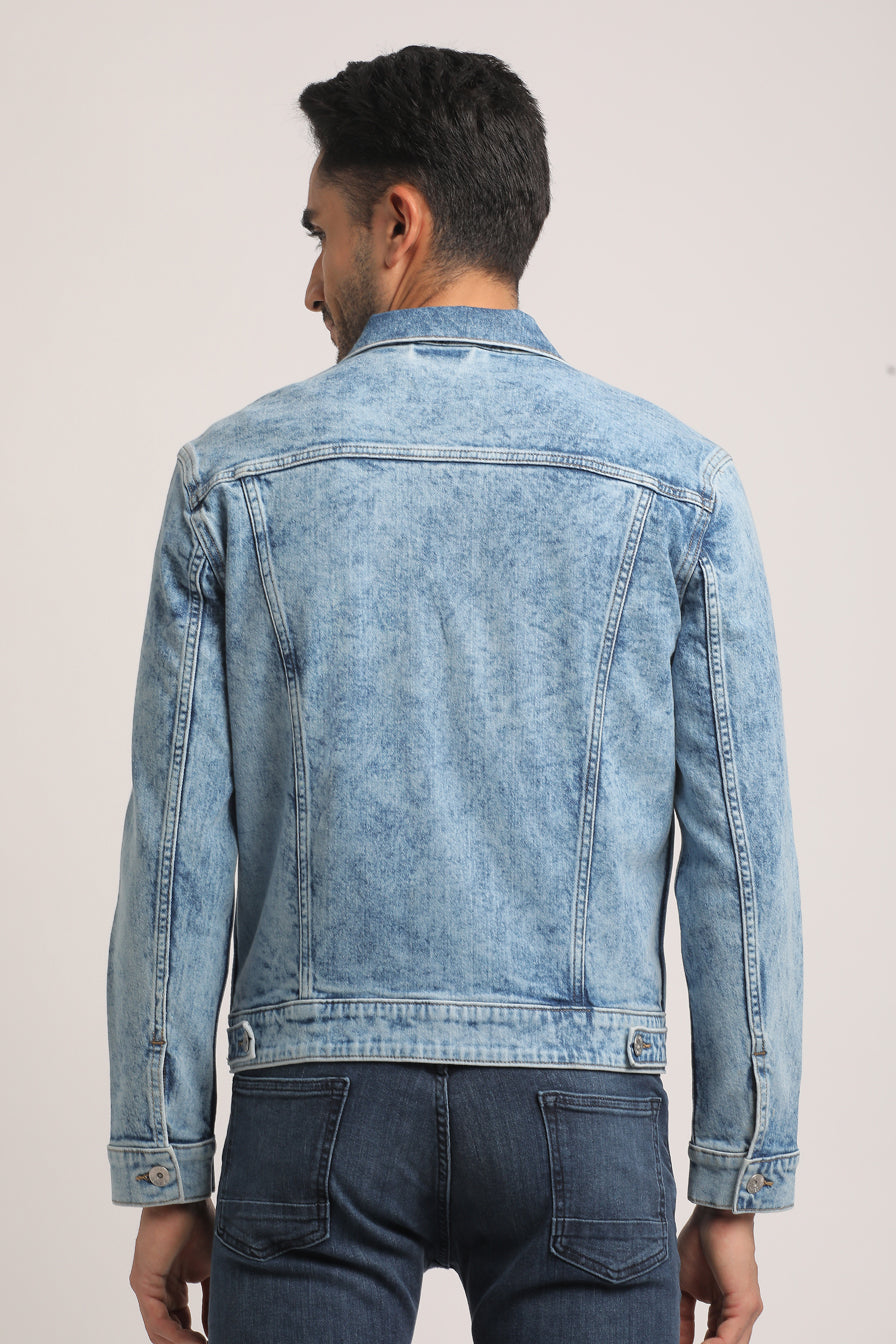 DEVON-MEN LIGHT BLUE CLASSIC TRUCKER JACKET