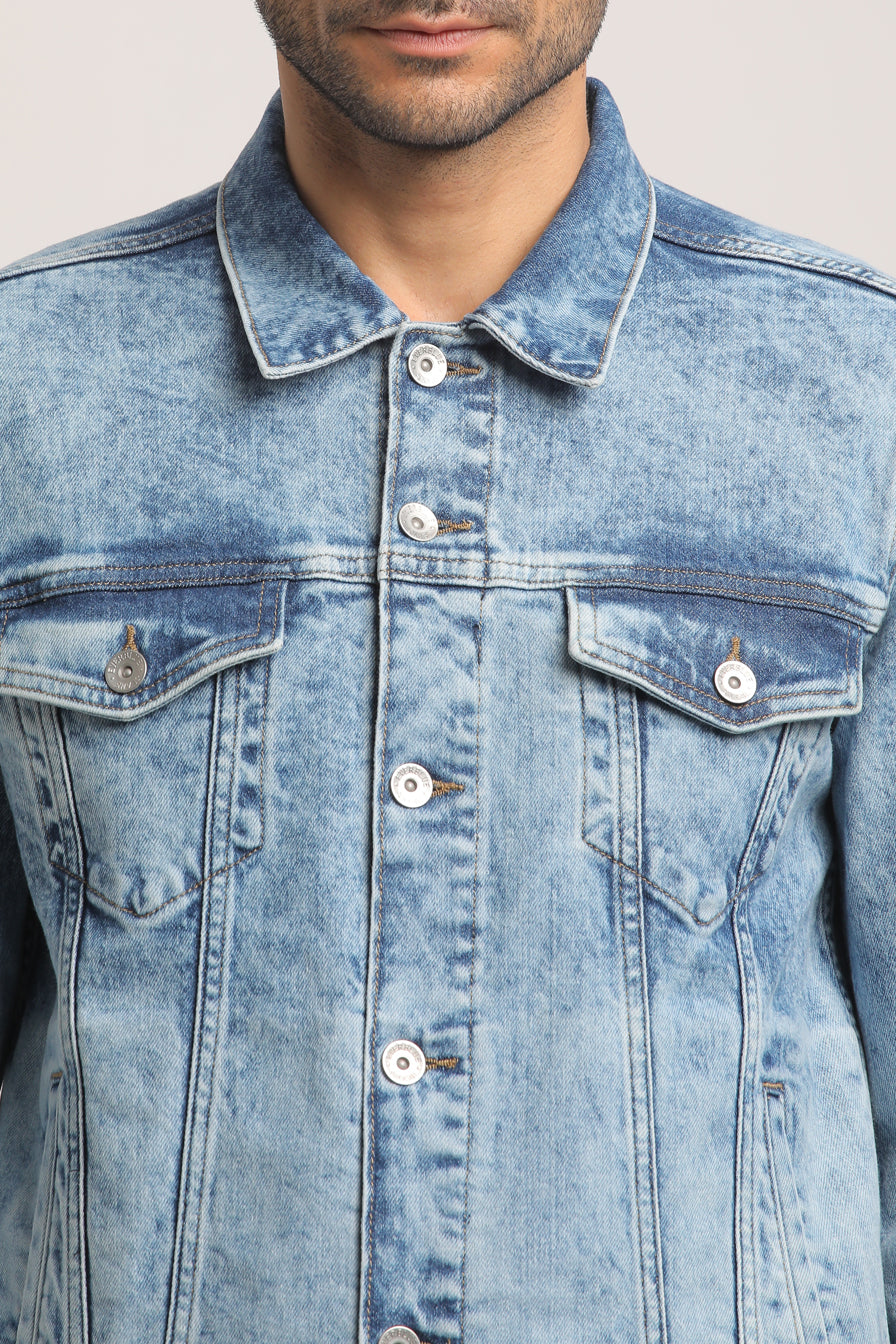 DEVON-MEN LIGHT BLUE CLASSIC TRUCKER JACKET