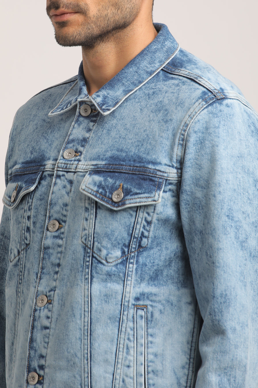 DEVON-MEN LIGHT BLUE CLASSIC TRUCKER JACKET