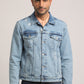 DILAN-MEN LIGHT BLUE CLASSIC TRUCKER JACKET