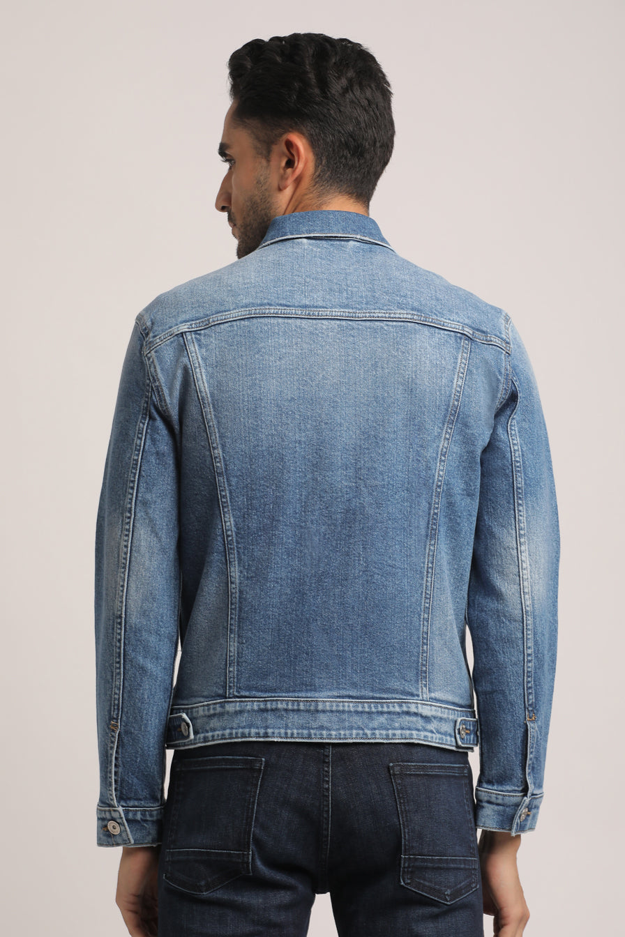 DILLON-MEN MID BLUE CLASSIC TRUCKER JACKET