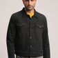 DOMINICK-MEN BLACK CLASSIC TRUCKER JACKET