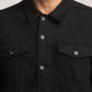 DOMINIK-MEN BLACK CLASSIC TRUCKER JACKET