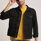 DOMINIK-MEN BLACK CLASSIC TRUCKER JACKET