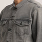 DONOVAN-MEN GREY CLASSIC TRUCKER JACKET