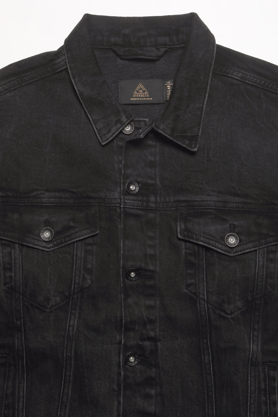 DORIAN-MEN BLACK CLASSIC TRUCKER JACKET