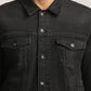 DORIAN-MEN BLACK CLASSIC TRUCKER JACKET