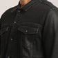 DORIAN-MEN BLACK CLASSIC TRUCKER JACKET