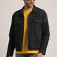 DORIAN-MEN BLACK CLASSIC TRUCKER JACKET