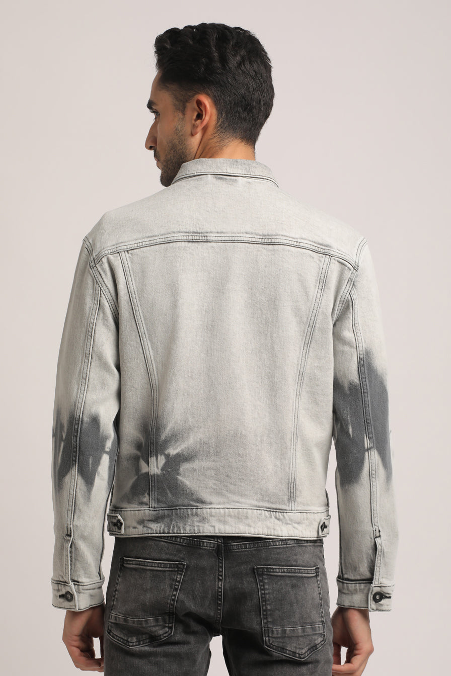 DOUGLAS-MEN GREY CLASSIC TRUCKER JACKET