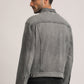 DRAKE-MEN GREY CLASSIC TRUCKER JACKET