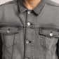 DRAKE-MEN GREY CLASSIC TRUCKER JACKET