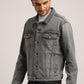 DRAKE-MEN GREY CLASSIC TRUCKER JACKET