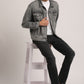 DRAKE-MEN GREY CLASSIC TRUCKER JACKET