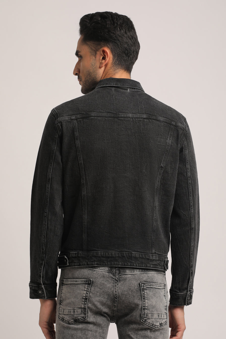 ERIC-MEN BLACK CLASSIC TRUCKER JACKET