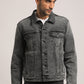 KADEN-MEN BLACK CLASSIC TRUCKER JACKET