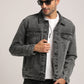 KADEN-MEN BLACK CLASSIC TRUCKER JACKET