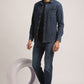 MERRICK-MEN DARK BLUE SLIM FIT SHIRT