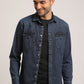 MERRICK-MEN DARK BLUE SLIM FIT SHIRT