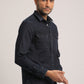 SETH-MEN DARK BLUE SLIM FIT SHIRT