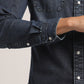 SHANE-MEN MID BLUE SLIM FIT SHIRT