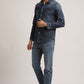 SHANE-MEN MID BLUE SLIM FIT SHIRT