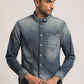 SILAS-MEN DARK BLUE SLIM FIT SHIRT