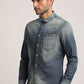 SILAS-MEN DARK BLUE SLIM FIT SHIRT