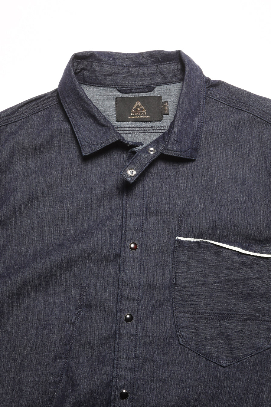 SIMON-MEN DARK BLUE SLIM FIT SHIRT