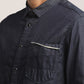 SIMON-MEN DARK BLUE SLIM FIT SHIRT