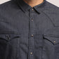 STEPHEN-MEN DARK BLUE SLIM FIT SHIRT