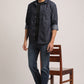 STEPHEN-MEN DARK BLUE SLIM FIT SHIRT