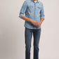 STEVEN-MEN LIGHT BLUE SLIM FIT SHIRT