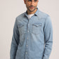 SYLA-MEN LIGHT BLUE SLIM FIT SHIRT