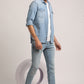 SYLA-MEN LIGHT BLUE SLIM FIT SHIRT