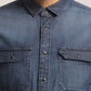 TATUM-MEN DARK BLUE SLIM FIT SHIRT