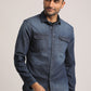 TATUM-MEN DARK BLUE SLIM FIT SHIRT