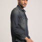 TERRANCE-MEN DARK BLUE SLIM FIT SHIRT