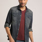 TERRANCE-MEN DARK BLUE SLIM FIT SHIRT