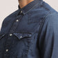 THADDEUS-MEN DARK BLUE SLIM FIT SHIRT