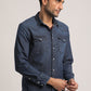 THADDEUS-MEN DARK BLUE SLIM FIT SHIRT