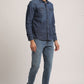 THADDEUS-MEN DARK BLUE SLIM FIT SHIRT