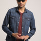 THADDEUS-MEN DARK BLUE SLIM FIT SHIRT