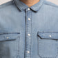 THATCHER-MEN LIGHT BLUE SLIM FIT SHIRT